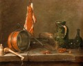 Una dieta magra con utensilios de cocina Jean Baptiste Simeon Chardin bodegón